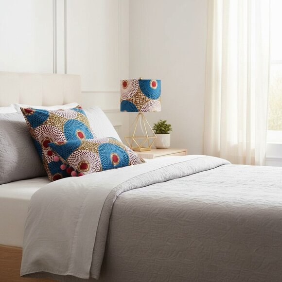 Ankara throw pillow CIRCLES - Picture 6 of 7